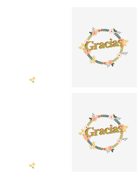 Tarjeta de agradecimiento floral Tarjeta de agradecimiento floral
