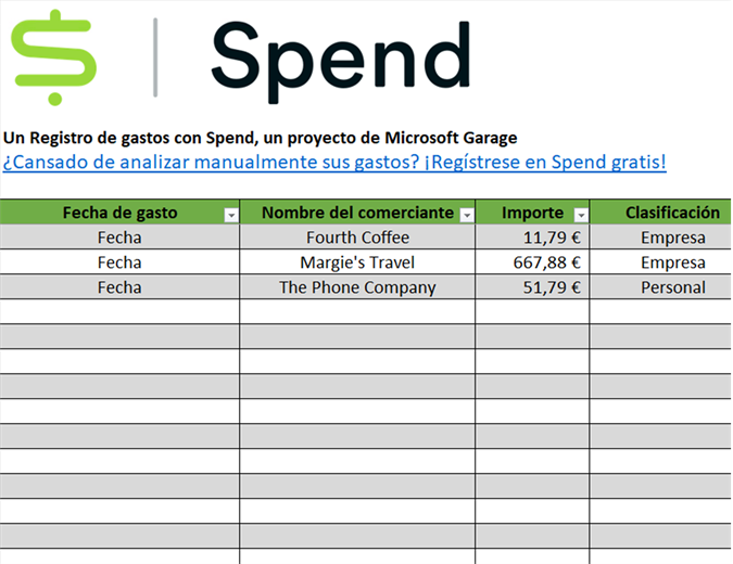 Seguimiento de gastos Seguimiento de gastos