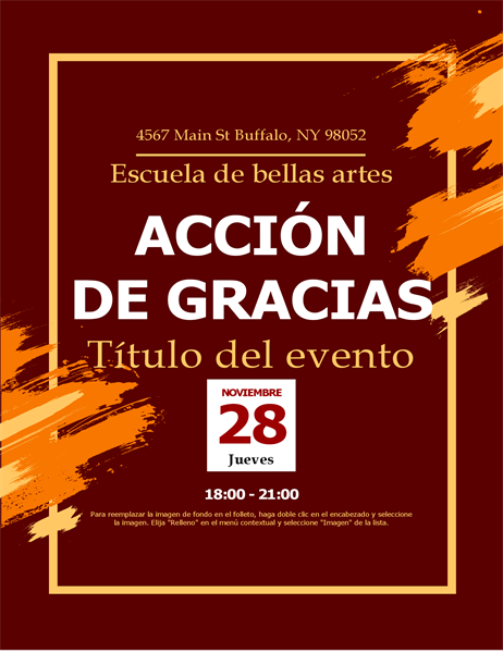 Folleto moderno de Acción de Gracias Folleto moderno de Acción de Gracias