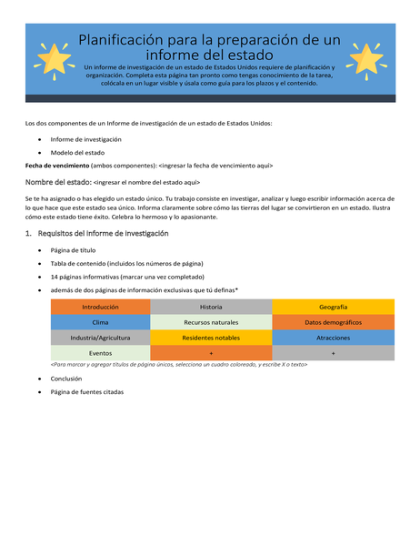 Planificador de informes de estado Planificador de informes de estado