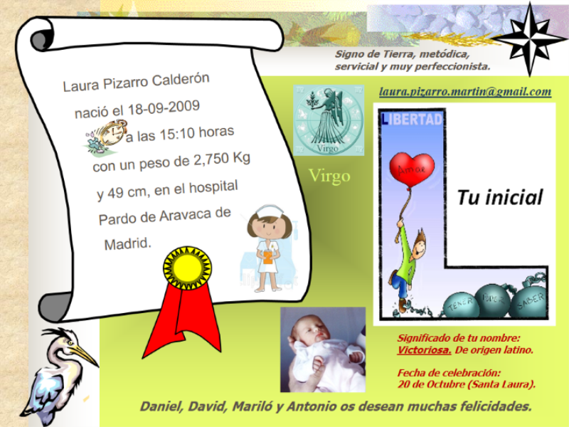 FORMATO RECUERDO NACIMIENTO 2009