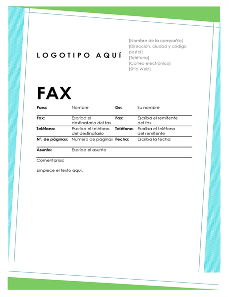 Portada de fax geométrica Portada de fax geométrica
