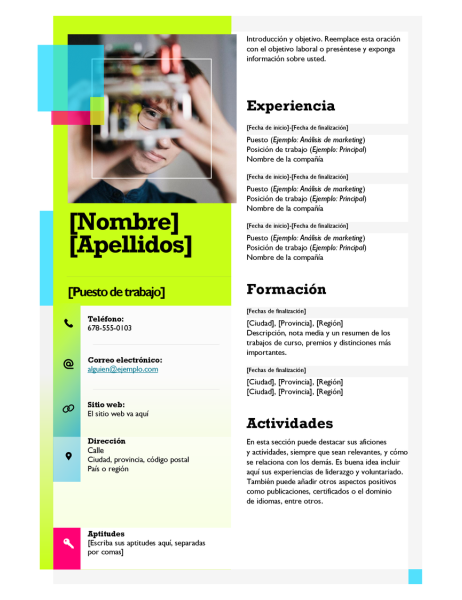 Currículum nota rápida Currículum nota rápida