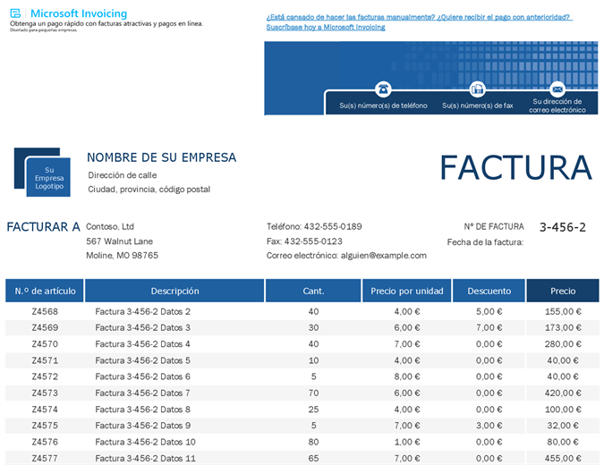 Seguimiento de factura de ventas con Microsoft Invoicing Seguimiento de factura de ventas con Microsoft Invoicing