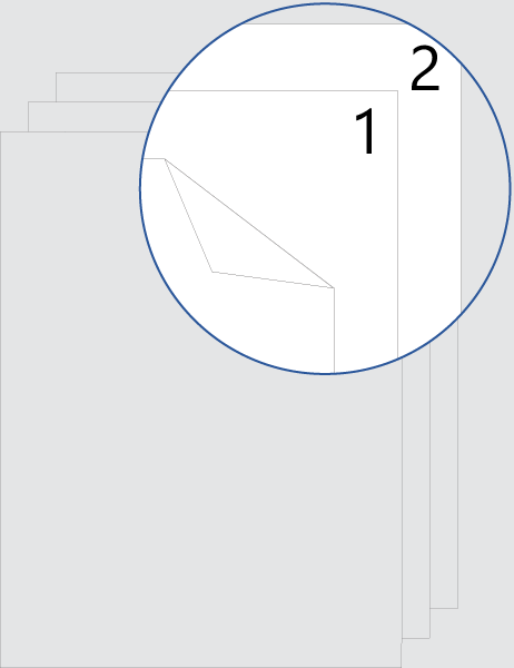 Numeración de portada de doble cara (superior) Numeración de portada de doble cara (superior)