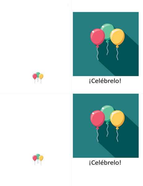 Tarjeta de celebración con motivo de globo Tarjeta de celebración con motivo de globo