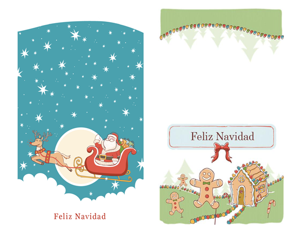 Cartas navideñas de Santa Claus y galletas de jengibre Cartas navideñas de Santa Claus y galletas de jengibre