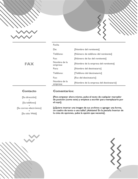 Portada de fax de los ochenta en blanco y negro Portada de fax de los ochenta en blanco y negro