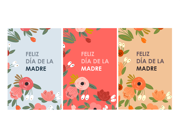 Elegante tarjeta floral del Día de la madre Elegante tarjeta floral del Día de la madre