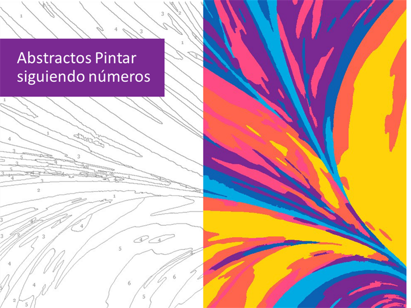 Pintar arte abstracto siguiendo números Pintar arte abstracto siguiendo números