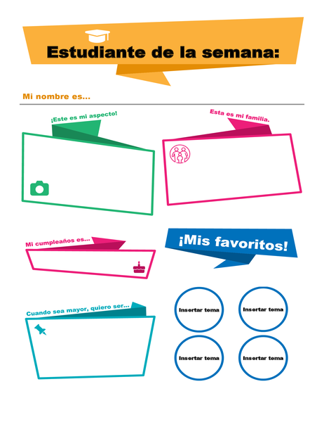 Cartel para presentación de estudiantes Cartel para presentación de estudiantes