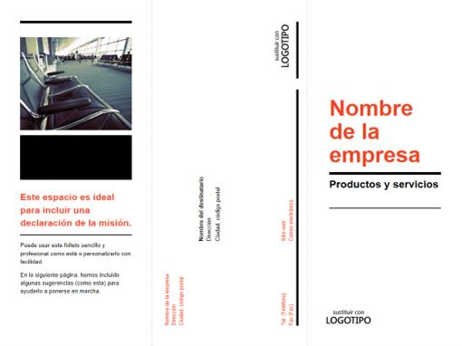 Folleto de negocios tríptico (diseño en negro y rojo) Folleto de negocios tríptico (diseño en negro y rojo)