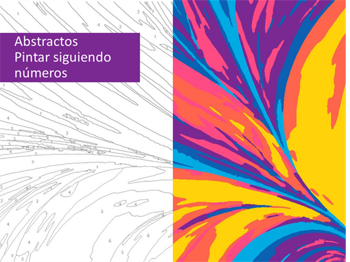 Pintar arte abstracto siguiendo números Pintar arte abstracto siguiendo números