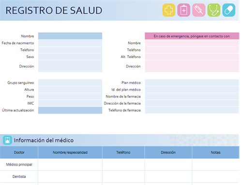 El registro de salud de mi familia El registro de salud de mi familia