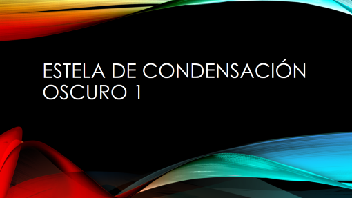 Estela de condensación oscuro 1 Estela de condensación oscuro 1