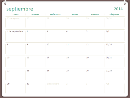 Calendario académico 2014-2015 (septiembre-agosto) Calendario académico 2014-2015 (septiembre-agosto)