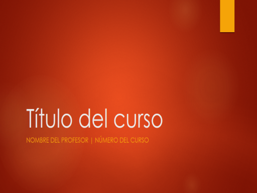 Introducción al curso académico (pantalla panorámica)