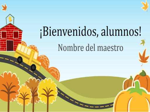 Presentación de regreso a las clases para escuela de primaria (pantalla panorámica)