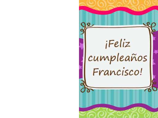 Tarjeta de cumpleaños con estrellas y rayas (niños, plegada)
