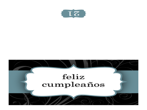 Tarjeta de cumpleaños (diseño con cinta azul, plegada) Tarjeta de cumpleaños (diseño con cinta azul, plegada)