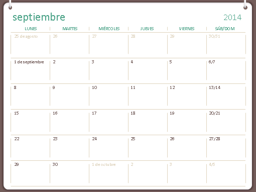 Calendario académico 2014-2015 (septiembre-agosto) Calendario académico 2014-2015 (septiembre-agosto)