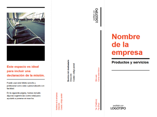 Folleto de negocios tríptico (diseño en negro y rojo) Folleto de negocios tríptico (diseño en negro y rojo)