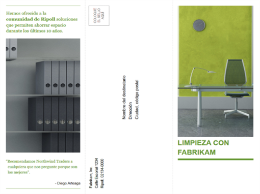 Folleto de negocios tríptico (diseño en verde y negro) Folleto de negocios tríptico (diseño en verde y negro)