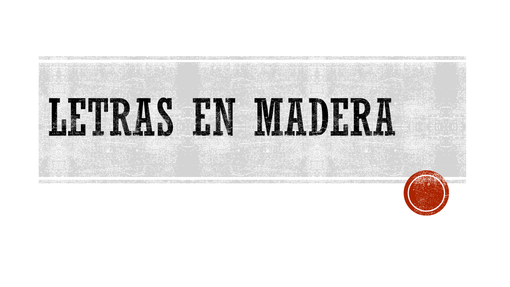 Letras en madera Letras en madera
