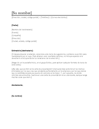 Carta de presentación para solicitud de prácticas - Office 