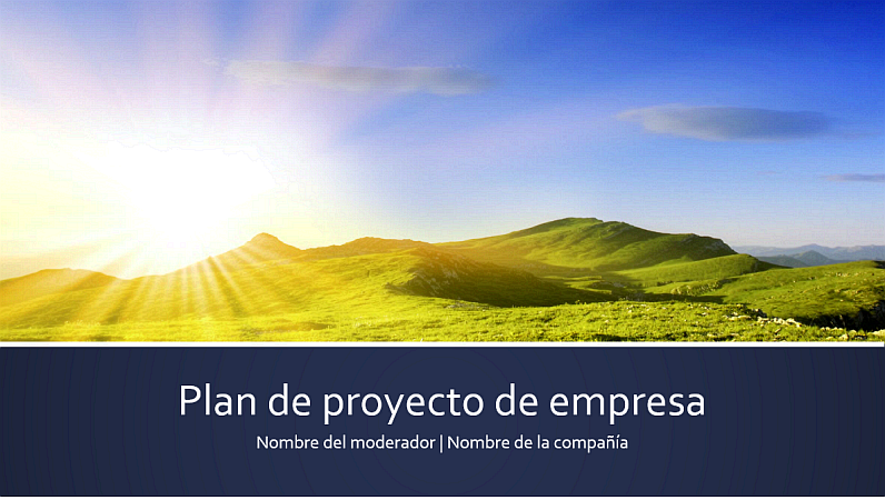 Presentación del plan de proyecto de empresa (panorámica) Presentación del plan de proyecto de empresa (panorámica)