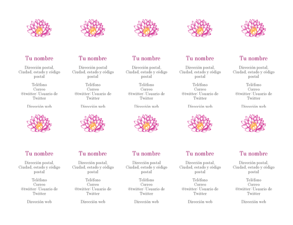 Tarjetas de presentación personales floreadas (verticales) Tarjetas de presentación personales floreadas (verticales)