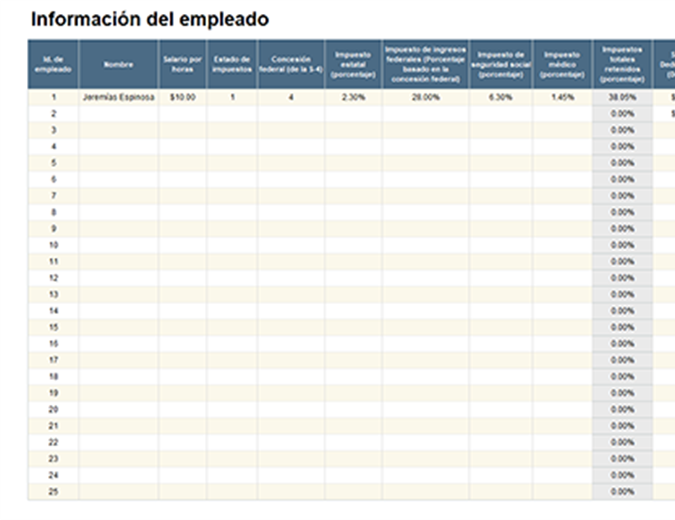 Calculadora de nóminas Calculadora de nóminas