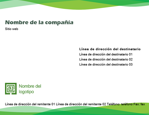 Sobre (diseño de ondas verdes) Sobre (diseño de ondas verdes)