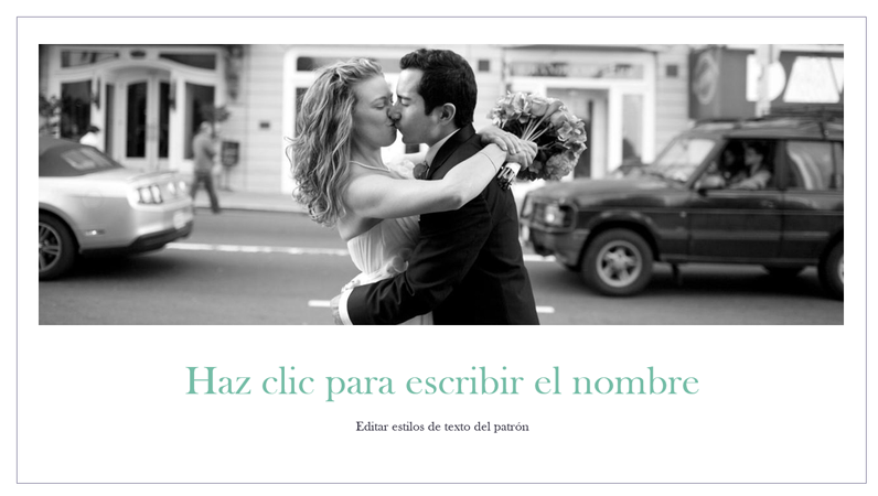 Álbum de fotografías de boda simple Álbum de fotografías de boda simple