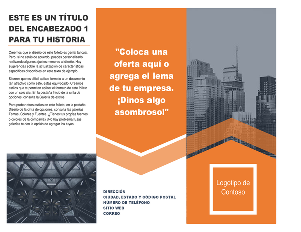 Folleto de arquitectura Folleto de arquitectura