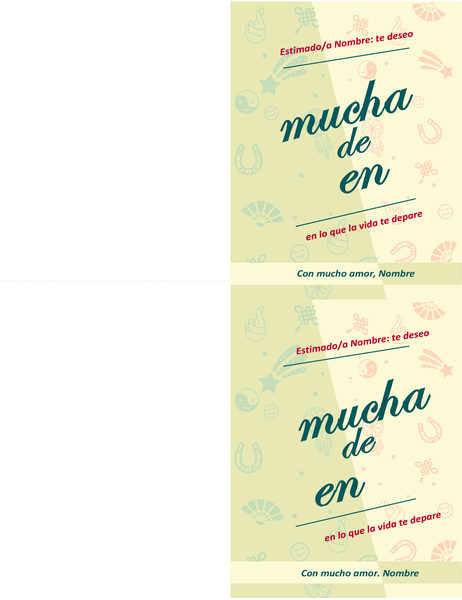 Tarjeta de buena suerte Tarjeta de buena suerte