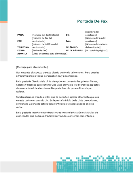 Portada de fax técnica minimalista Portada de fax técnica minimalista