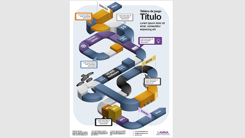 Póster infográfico de tablero de juegos Póster infográfico de tablero de juegos