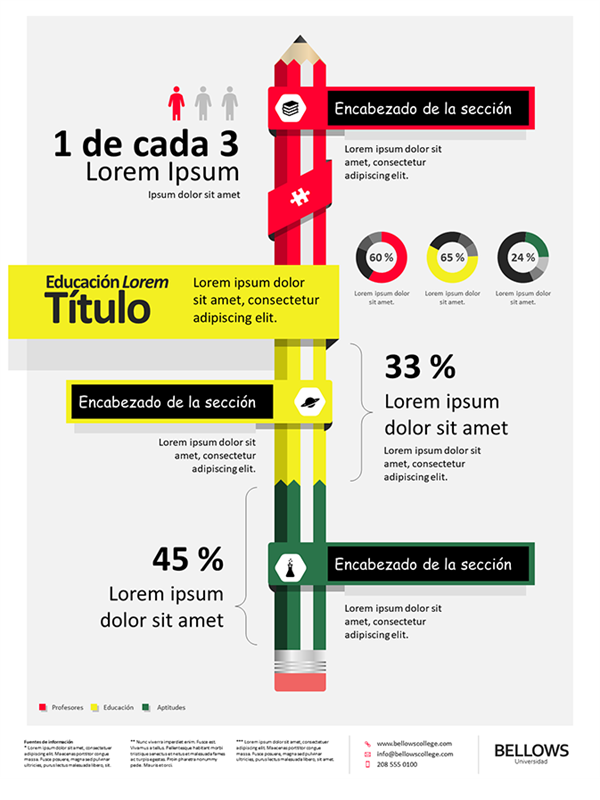 Póster infográfico sobre educación Póster infográfico sobre educación