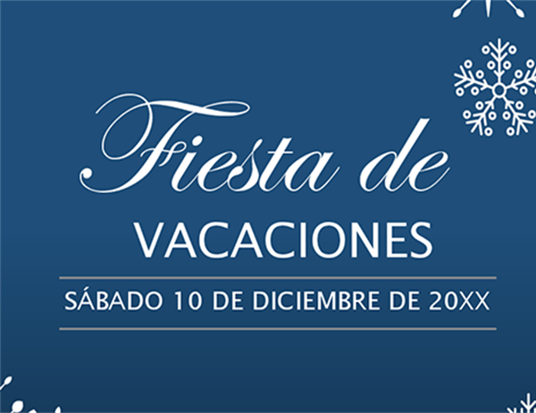 Invitación para las fiestas con diseño de nieve Invitación para las fiestas con diseño de nieve