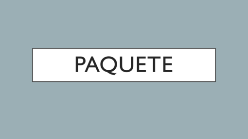 Paquete Paquete