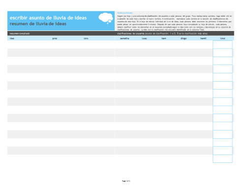 tareas semanales