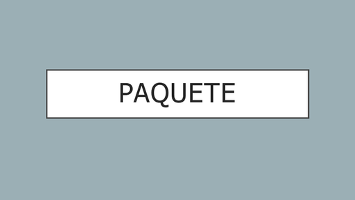 Paquete Paquete