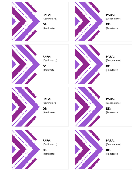 Etiquetas para regalos (8 por página) Etiquetas para regalos (8 por página)
