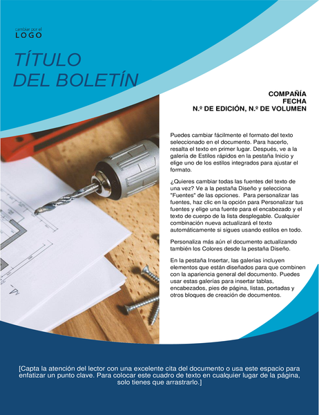 Boletín para persona que realiza reparaciones Boletín para persona que realiza reparaciones
