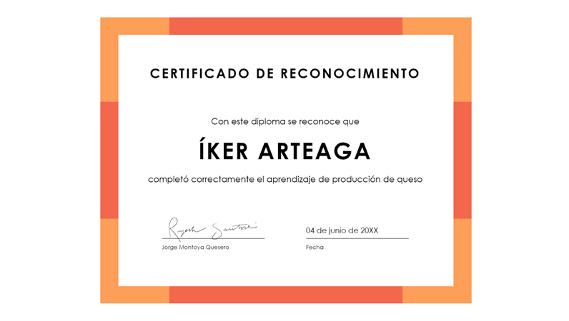 Certificado de reconocimiento (azul) Certificado de reconocimiento (azul)