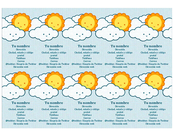 Tarjetas de presentación personales (10 por página) Tarjetas de presentación personales (10 por página)