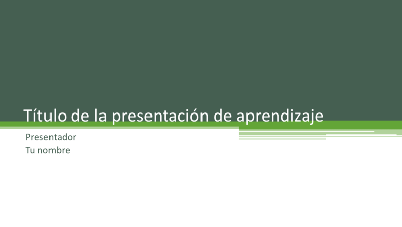 Presentación de aprendizaje