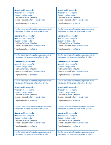 Tarjetas de cita (10 por página) Tarjetas de cita (10 por página)
