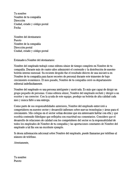 Carta de presentación (cronológico)